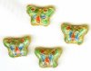 4 11x17mm Gold Cloisonné Butterfly Beads